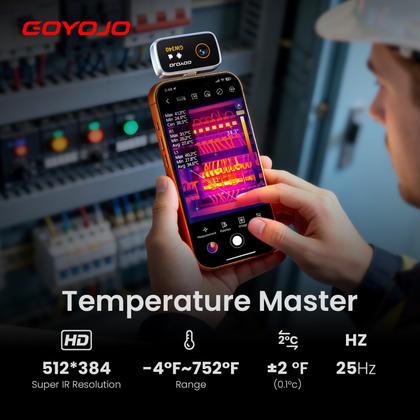 Imagem de Cámara Térmica GOYOJO GW340 512x384 USB-C para Android iOS
