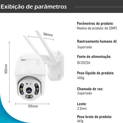 Imagem de Câmera 360 Wifi Hd Externa Visão Noturna Zoom