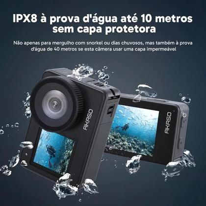 Imagem de Câmera Ação Akaso Brave 7 4k 20mp Tela Touch Ipx8 Com Eis