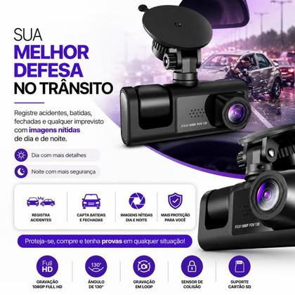 Imagem de Câmera Automotiva com Tela de 2 Polegadas e Full HD