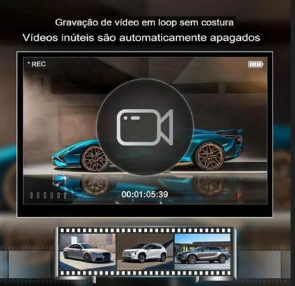 Imagem de Câmera Automotiva Full HD Dupla (Frontal/Ré) com Monitor LCD 4 Polegadas