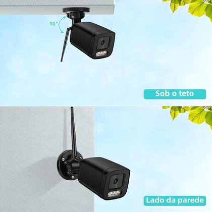 Imagem de Câmera Bullet WiFi Externa Com Detecção Humana Por IA, Vigilância De Vídeo IP Onvif CCTV