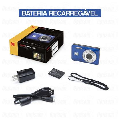 Câmera Compacta Kodak Pixpro Fz55 16mp Full Hd 5x Zoom - Azul