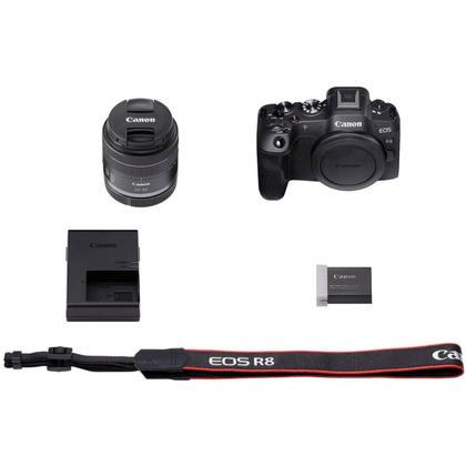 Imagem de Câmera Corpo Canon Eos R8 Mirrorless 24.2mp 4k60 + Lente 24-50mm IS STM