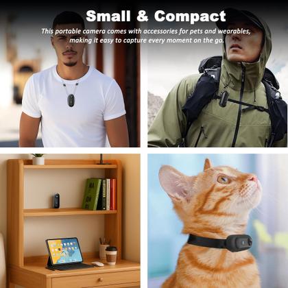 Imagem de Câmera corporal Catchallway 4K 128GB com áudio e à prova d'água