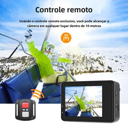 Imagem de Câmera de Ação 5K/4K 60FPS com Tela Touchscreen Wi-Fi - 170° - À Prova d'Água