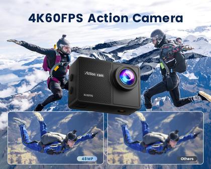 Imagem de Câmera de ação Camlance 4K60FPS 48MP impermeável 40m subaquática