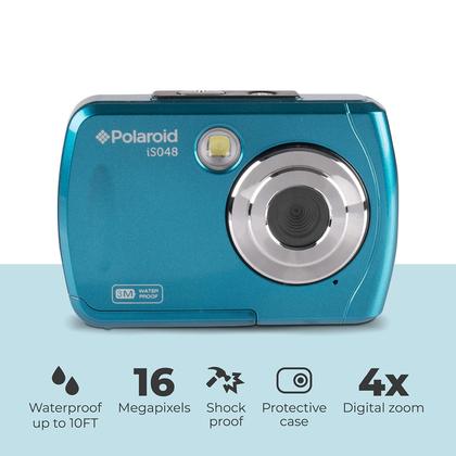 Imagem de Câmera de ação portátil Polaroid IS048 à prova d/Água, 16 MP, compartilhamento instantâneo, teal