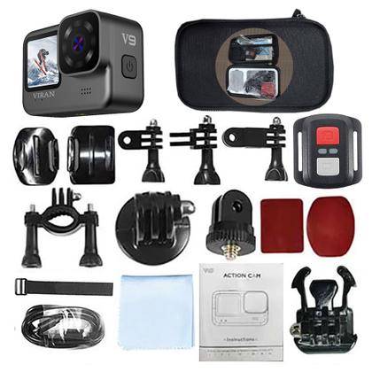 Imagem de Câmera de ação Viran V9 Wifi Filmadora Sport 4k 60fps 20mp Mergulho Moto Bike Surf Prova D'água IP68
