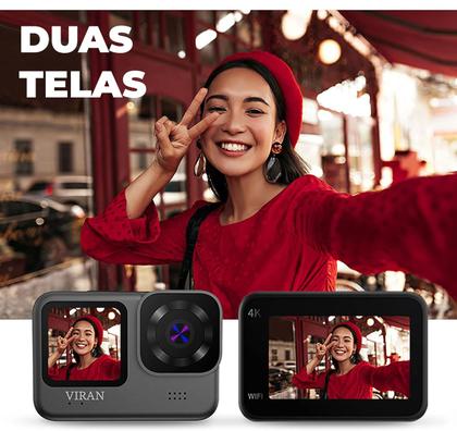 Imagem de Câmera de ação Viran V9 Wifi Filmadora Sport 4k 60fps 20mp Mergulho Moto Bike Surf Prova D'água IP68