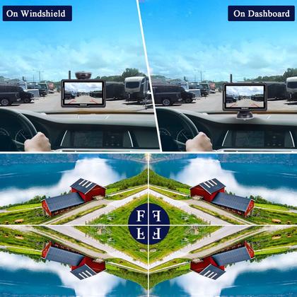 Imagem de Câmera de backup sem fio DoHonest R50 HD 1080P com monitor de 5"