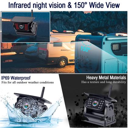 Imagem de Câmera de backup sem fio DoHonest R50 HD 1080P com monitor de 5"