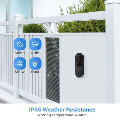 Imagem de Câmera de campainha de vídeo sem fio 1080P com campainha, visão noturna