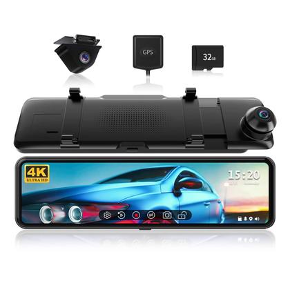 Imagem de Câmera de espelho retrovisor REDTIGER T700 11" 4K UHD com GPS 32GB