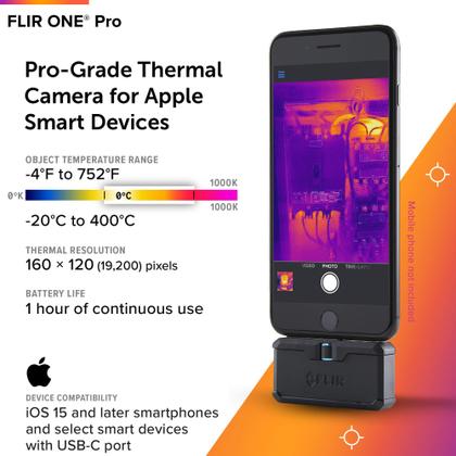 Câmera de imagem térmica FLIR ONE Pro para smartphones iOS