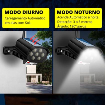 Imagem de Camera de Monitoramento Falsa com Led e Sensor de Presença IP65 Prova de Agua para Fachada Casa Quintal Escritório Igreja Oficina 