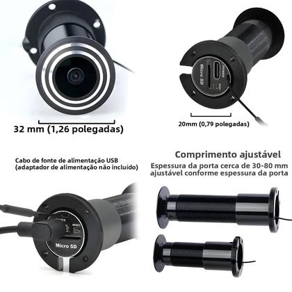 Imagem de Câmera De Olho Mágico HD 4MP Com Wifi, Detecção De Movimento, Monitor De Intercomunicação Sem Fio