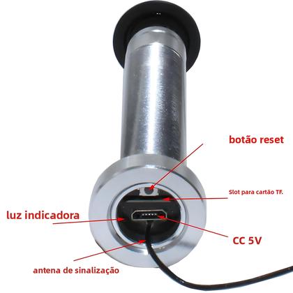 Imagem de Câmera De Olho Mágico Mini WiFi De 16MM V380 Com Visão Noturna Grande Angular H.265 P2P ONVIF