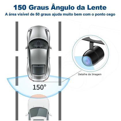 Imagem de Câmera de Ré Automotiva Borboleta Universal Estacionamento Hyundai Santa Fé 2006 2007 2008 2009