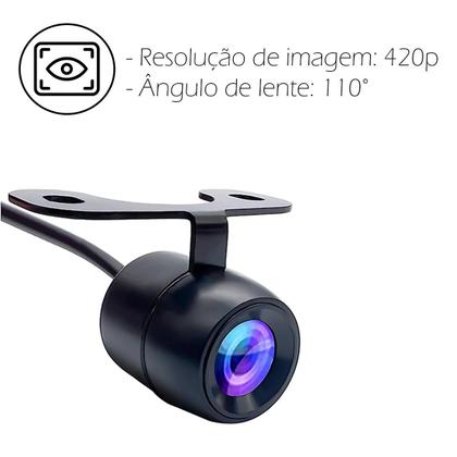 Imagem de Câmera De Ré Borboleta Wide Visão 110 Resolução 420p Iluminação 0.2Lux 12V DC Prime Linha Code Automotiva Tech One