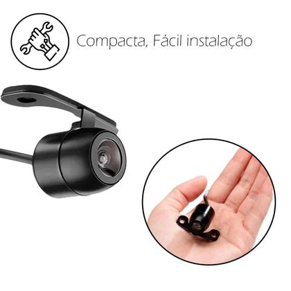 Imagem de Câmera De Ré Borboleta Wide Visão 110 Resolução 420p Iluminação 0.2Lux 12V DC Prime Linha Code Automotiva Tech One