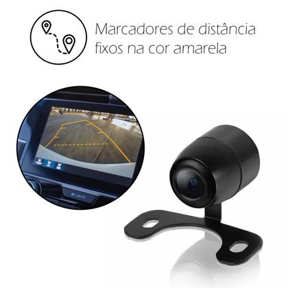 Imagem de Câmera De Ré Borboleta Wide Visão 110 Resolução 420p Iluminação 0.2Lux 12V DC Prime Linha Code Automotiva Tech One