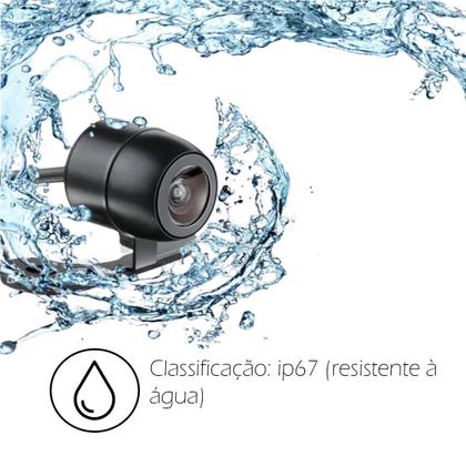 Imagem de Câmera De Ré Borboleta Wide Visão 110 Resolução 420p Iluminação 0.2Lux 12V DC Prime Linha Code Automotiva Tech One