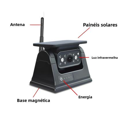 Imagem de Câmera De Ré Sem Fio Alimentada Por Energia Solar Com Monitor De 5 Polegadas Para Caminhão Trailer