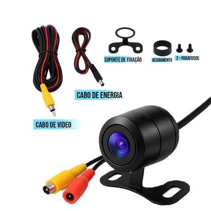 Imagem de Câmera de Ré Universal Colorida IP67 Automotiva  Visão Colorida Estacionamento