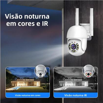Imagem de Câmera De Rede Tuya 4MP PTZ WIFI IP66 À Prova d'Água 5G Dual-band Para Vigilância Externa