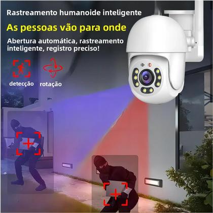 Imagem de Câmera De Rede Tuya 4MP PTZ WIFI IP66 À Prova d'Água 5G Dual-band Para Vigilância Externa