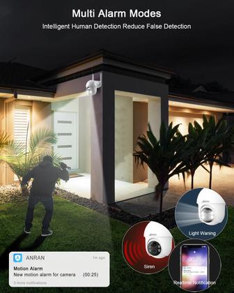 Imagem de Câmera de segurança ANRAN Q1 Wireless Outdoor 2K Solar IP65
