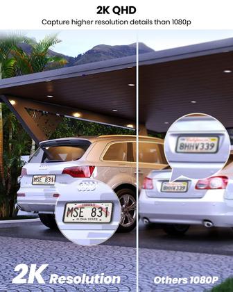 Imagem de Câmera de segurança AOSU 2K QHD Outdoor com visão noturna colorida