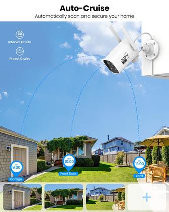 Imagem de Câmera de segurança AOSU 2K QHD Outdoor com visão noturna colorida