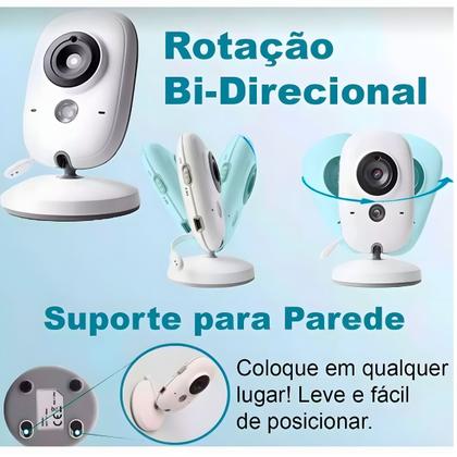 Imagem de Camêra De Segurança Babá Eletrônica VB603 Sem Fio Sensor de Temperatura Audio Visao Noturna