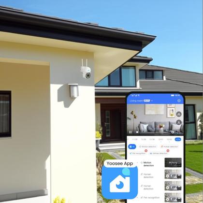 Imagem de Câmera de Segurança Câmera Ip Icsee Prova Dágua Infravermelho Externa Wifi Hd 1080p