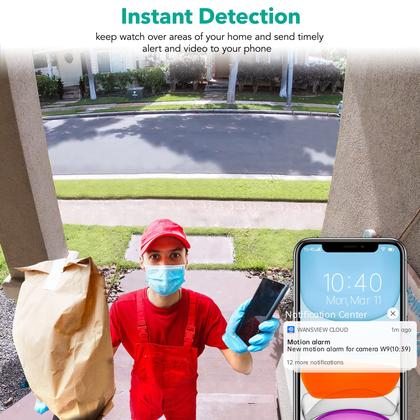 Imagem de Câmera de segurança com resolução 2K, WiFi, visão noturna e Alexa