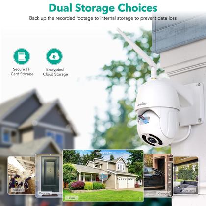 Imagem de Câmera de segurança com resolução 2K, WiFi, visão noturna e Alexa