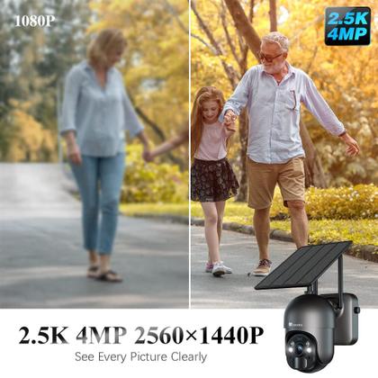 Imagem de Câmera de segurança Ctronics 2.5K 4MP Wireless Outdoor Solar WiFi