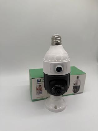 Imagem de Câmera de Segurança Dupla Lente Angula IP Sem Fio Wifi Interna e Externa HD 1080 Visão Noturna Infravermelha