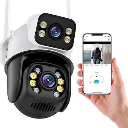 Imagem de Câmera de Segurança Dupla Wi-fi Smart Angulo Duplo A28B 3mp Icsee