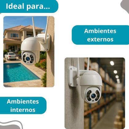 Imagem de Câmera de Segurança Externa Icsee Prova D'água Full HD Zoom