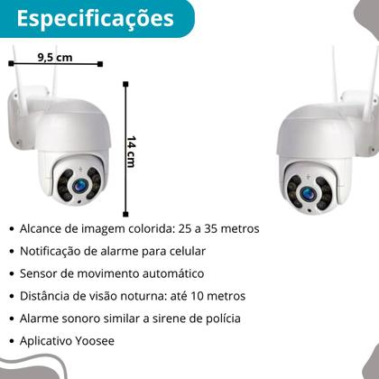 Imagem de Câmera de Segurança Externa Icsee Prova D'água Full HD Zoom