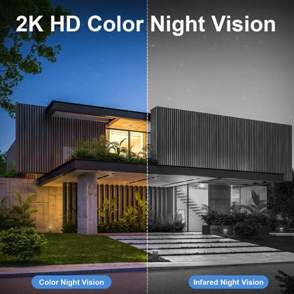 Imagem de Câmera de segurança HOSAFE.COM Wireless Outdoor 2K alimentada por energia solar