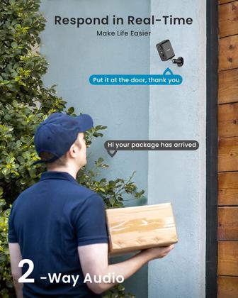 Imagem de Câmera de segurança iEGeek Solar Wireless 2K WiFi com painel solar