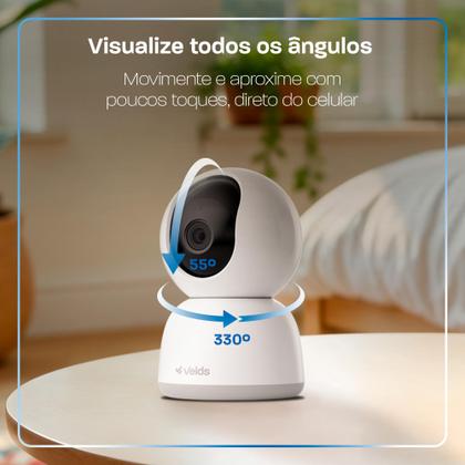 Imagem de Câmera de Segurança Inteligente Full HD Wifi com Visão Noturna e Rastreamento De Movimento, Velds
