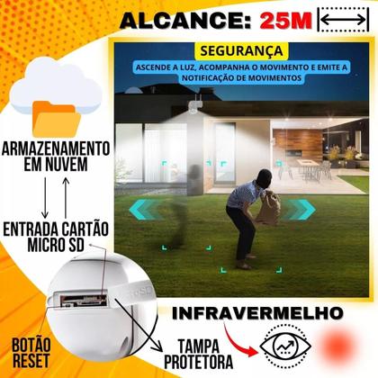 Imagem de Câmera de Segurança Ip Externa Prova Dágua Infravermelho Wifi Full HD 1080P