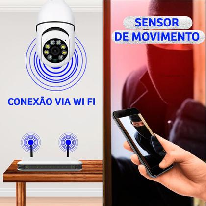 Imagem de Camera De Segurança Ip Lâmpada Visão Noturna Wifi 360 Espian