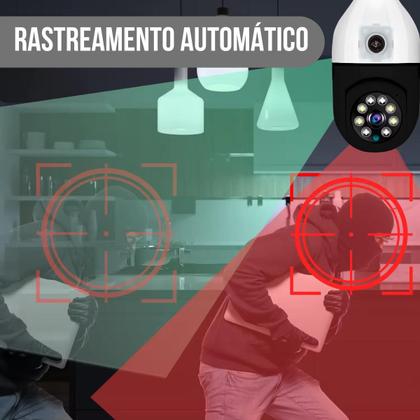 Imagem de Câmera de Segurança Lâmpada Dupla Lente 2x 2MP Wifi IP Aplicativo Yoosee