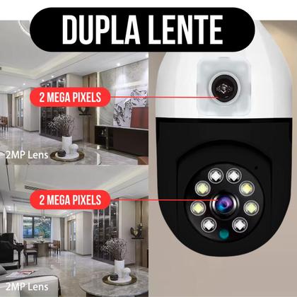 Imagem de Câmera de Segurança Lâmpada Dupla Lente 2x 2MP Wifi IP Aplicativo Yoosee